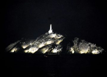 Morro de Santa Marta iluminado